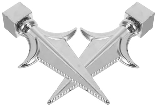 SHINEOFI 2 Piezas Remates para Mástil de Bandera Finiales Decorativos de Metal para Vallas Topper Angular para Cerca de Jardín Accesorio Resistente y Fácil de Instalar Diseño Elegante para