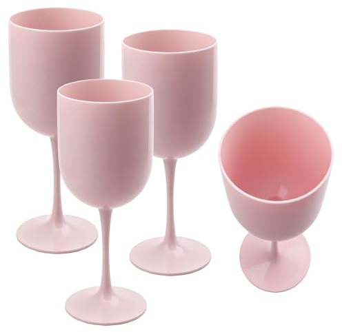 Set 4 Pezzi Calici In Plastica, 480 Ml Bicchieri Da Vino In Plastica, Calici Plasticas Spumante Per Matrimoni, Calici Vino Riutilizzabili Per Campeggio All'aperto, Feste, Casa, Natale, Matrimonio