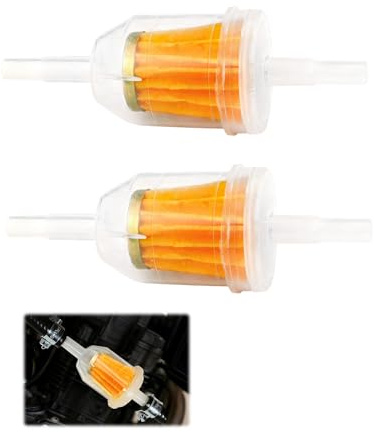 2 Pièces Filtres à Essence de 6-8 mm, Filtres à Carburant, Filtre à Essence en Ligne Universel pour Moto, Bateau, Quad, Cyclomoteur et Tondeuse à Gazon