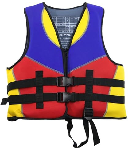 Chaleco Salvavidas con Correa Ajustable y Cremallera, Dispositivo de Flotación for Pequeños, Aprender a Nadar for Piscina, Playa, Edades de 2 a 10 años(Red,M(4-6Years))