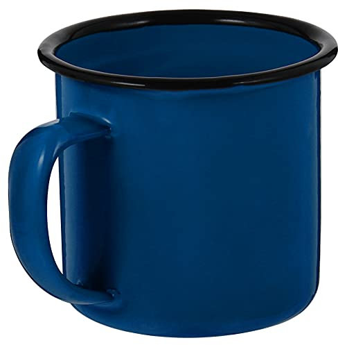 TOPBATHY Camping Geschirr 1 Emaille- Campingbecher Metallbecher Campingbecher mit Griff Klassischer Look Teetasse Becher Wassertrinkbecher für Heimgebrauch//Tasse