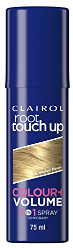 Clairol root touch up color + volume 2 in 1 spray dark to medium blonde, 75ml