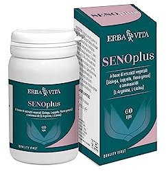 ERBA VITA Seno Plus integratore alimentare a base di estratti vegetali di Galega, Luppolo e Fieno Greco, e amminoacidi (L-Arginina, L-Lisina) - Formato 60 Capsule
