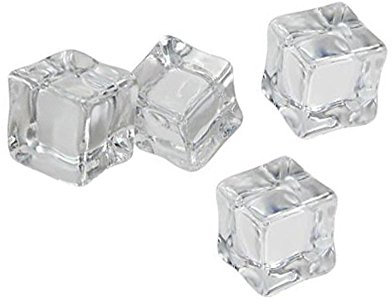 BBAUER 20Pcs 30mm Diametro PE Plastica Non Porosa Simulazione di Cubetti Di Ghiaccio Sparsa Pietra Decorativa