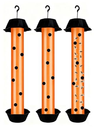 Juego de 3 Trampas Grandes para Moscas para Interior y Exterior, atrapamoscas con Tiras Adhesivas, para Colocar y Colgar