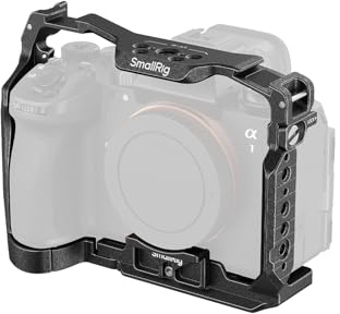 SmallRig Gabbia Normale per Sony Alpha 1 II/Alpha 9 III, Supporto Teleconvertitore Integrato e Piastra a Sgancio Rapido per Arca, Massima Stabilità con Bloccaggio per Fotografi Naturalisti - 5642
