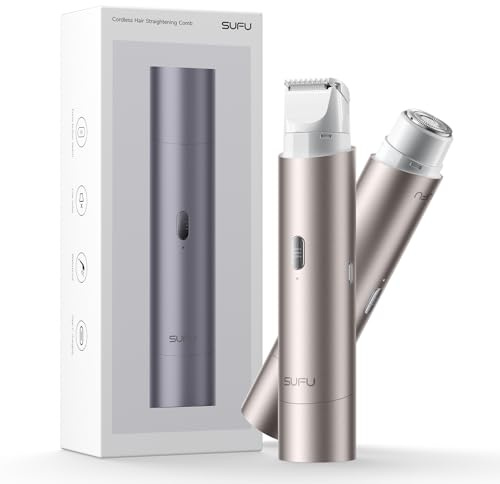 SUFU Rasoio da donna, 2 in 1, per la rimozione dei peli del viso, da donna, elettrico a secco, Ipx7, impermeabile, per zona bikini, ascelle, gambe, ricarica USB, rosa