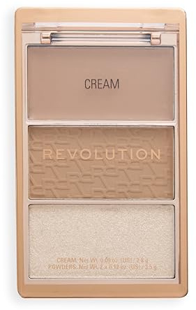 Revolution The Bronze Icon, Palette Bronzer Hautement Pigmentée, Enrichie en Acide Hyaluronique pour une Peau Hydratée et Lumineuse, Divine Fair 10g