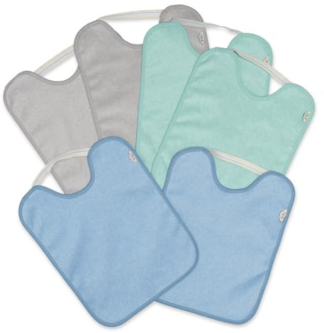 Ti TIN Pack 6 Baberos Bebé Absorbentes y Transpirables 33x27 cm, +12 Meses