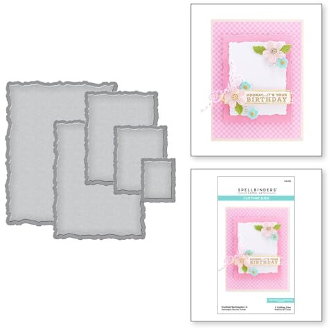 Spellbinders S4-202 Nestabilities Deckled Rectangles Large Etched/Wafer Thin Dies