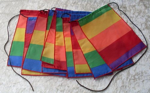 Rainbow Prayer Flags Bunting - Hand Made in Bali