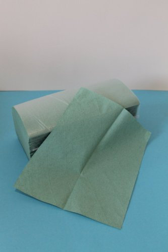 5000 Papierhandtücher 1 lagig 25 x 23 cm grün ZZ-Falz Falthandtücher Handtuchpapier Einmalhandtücher