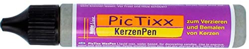 KREUL 49713 - Candle Pen, silber, 29 ml, Kerzenstift mit feiner Malspitze, Farbe mit Bienenwachs zum Verzieren & Bemalen von Kerzen