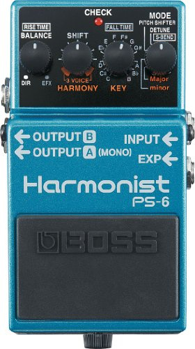 Pedal BOSS PS-6 Harmonist — Calidad de sonido superior con tres voces de armonía, Detune y Pitch-Shift