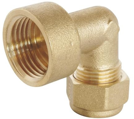 SOMATHERM FOR YOU, Raccord à compression femelle coudé 15/21 pour tube PER Ø12 - Installation facile et rapide - Normé ACS - Pression max 10 bars - Température de 5°C à 90°C