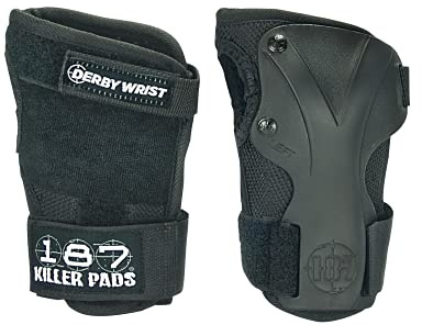 187 Killer Pads Derby Wrist Guards – Slide-On Wrist Protection for Roller Derby