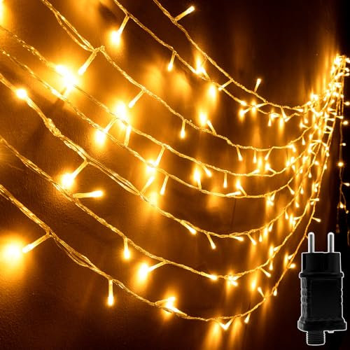 Uping Guirlande Lumineuse Intérieur Exterieure 100 Led 10M Guirlande Lumineuse Sapin de Noel Lumiere Sapin Led Electrique Deco Noel