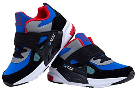 Kids Walking Sports Running Shoes Breathable Casual Boys Girls Trainers Lightweight Athletic Sneakers, Blue, 13 UK Child