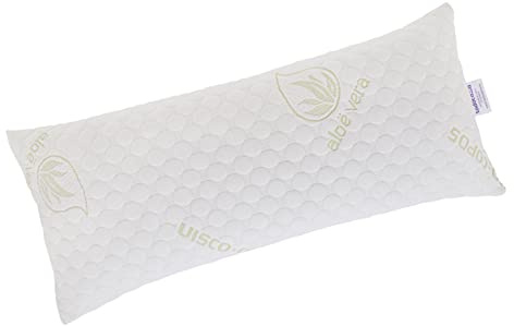 Todocama - Almohada viscoelástica Aloe Vera con Copos 100% viscoelásticos. Tejido Strech Aloe Vera. Termoregulable. Firmeza Media - Alta. Fabricado en España. (90 cm)