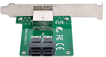 NFHK Dual-Ports Mini SAS HD SFF-8644 auf interne SAS HD SFF-8643 PCBA Buchse Adapter mit Low-Profile-Halterung