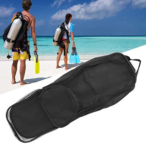 Kuuleyn Schwimmen Schnorcheln Sporttasche,tauchtasche,Tragbarer Nylon-Tauch-Netz-Rucksack Schnorchel-Schulter-Aufbewahrungstasche Leichte Reißverschluss-Netztasche für Flossen Flossen