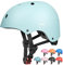 XJD Fahrradhelm Kinder Jugend Kinderhelm Einstellbare Skateboard Helm Skaterhelm für Fahrrad Skateboard Scooter Roller Kinderfahrradhelm für 3-13 Alt Mädchen und Jungen (M: 55-58 cm, Hellblau)
