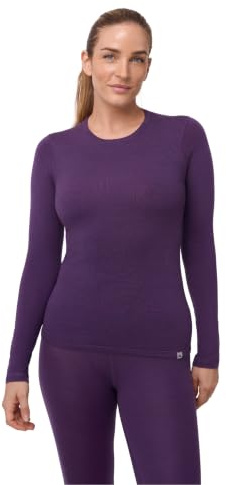 DANISH ENDURANCE Haut Thermique en Laine Mérinos Femme, Manches Longues | Haut Thermique en Laine Mérinos, Doux, Régule la Température et Évacue l'Humidité, pour le Ski, la Randonnée et l'Hiver