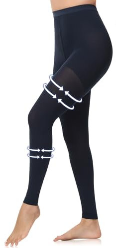 Beister Collant di contenimento donna e uomo senza piedi lunghi, 20-30mmhg Calze di contenimento classe 2 mediche supporto graduale calzino di contenizione, pantaloni stretti per vene varicose, edema