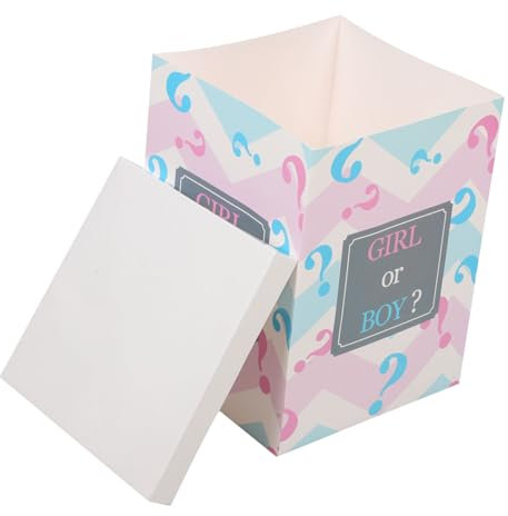 Ciieeo Scatola Gender Reveal Con Palloncini Per Baby Shower Decorazioni Festa Compleanno Ragazzo O Ragazza Scatola in Carta Pieghevole Per Sorprese Party a Casa 15.7X11.8X11.8 Pollici