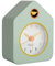 Fisura – Mini-Häuschen Wecker grün. Analoger Wecker ohne Ticken, origineller Wecker. Kleiner Wecker. Maße: 9,7 cm x 7,3 cm x 4,5 cm. Betrieb: 1 AA-Batterie