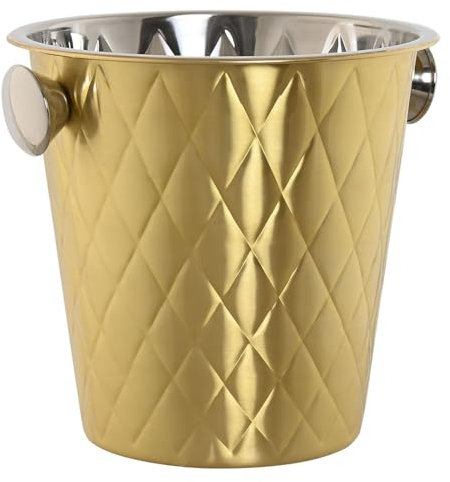 Space Home - Secchiello con Maniglie - Secchiello per Il Ghiaccio per Vino/Champagne - Secchio Champagne - Secchiello Portaghiaccio - Secchiello per Champagne - Acciaio Inox