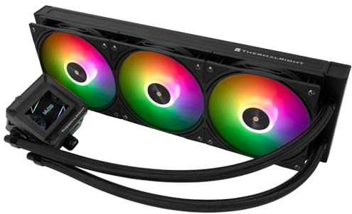 TR-FW SE 360 ARGB Black CPU Water Cooler,3 PWM Fans Water Cooling System,IPS LCD Screen with 320x240 Resolution,for AM4/AM5,Intel LGA1851/1700,Computer CPU Liquid Cooler for 2in IPS Display