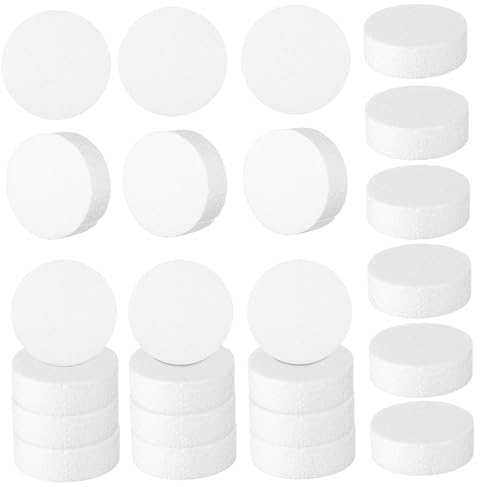 KALLORY High-Density Foam Cylinders Round Foam Discs Dummies Cake Decorating Models DIY Creative Tools