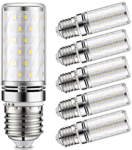 LIGJOY Glühbirne E27 LED Neutralweiß 4000K, Extra Hell LED Lampe 12W 1200LM Ersetzt 120W Glühlampe, Flimmerfrei, Maiskolben Leuchtmittel, Energiesparlampe Birne, Nicht Dimmbar, AC 220-240V, 6er set