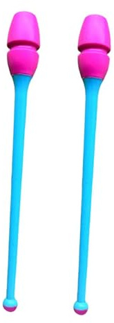 SZLIFE Lot de 2 bâtons de Gymnastique, Accessoires de Fitness, bâtons artistiques de Twirling, Exercices, Longueur 35 cm, équipement d'entraînement, Style D