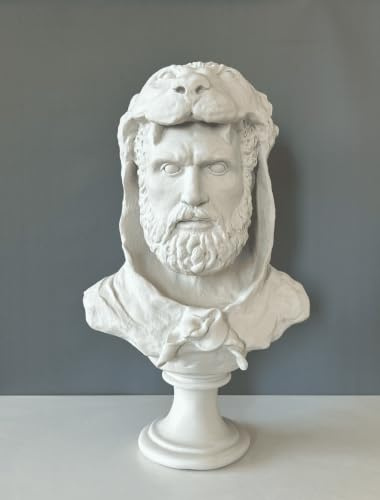 HISTONICA Herkules byststaty, 50 cm/20 tum, grekisk mytologi, grekisk staty, staty dekor
