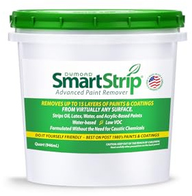 Smart Strip Advanced Paint Remover, For Removal of Acrylic, Latex, Oil & Water-Based Coatings, Non-Caustic Formula, Indoor/Outdoor, Contractor & DIY Friendly, 1 Quart