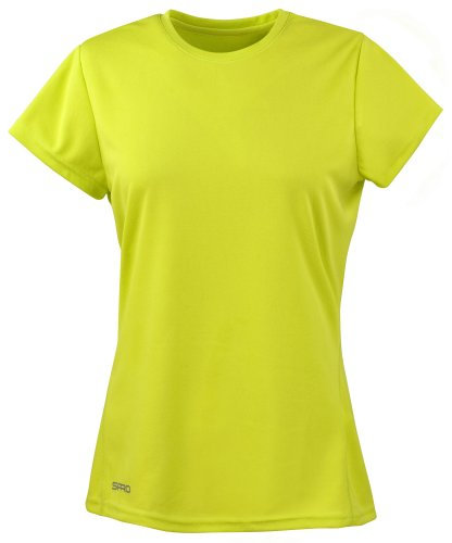 Spiro Womens/Ladies Sports Quick-Dry Short Sleeve Performance T-Shirt (M) (Lime Green)
