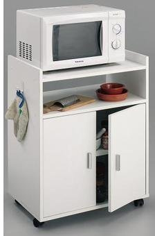HOGAR24 ES Mueble Armario Auxiliar de Cocina para microondas Color Blanco