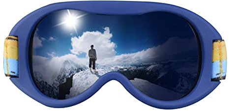 ROCKBROS Kinder Skibrille Snowboard Brille UV-Schutz Schneebrille Winddicht Ski Schutzbrille