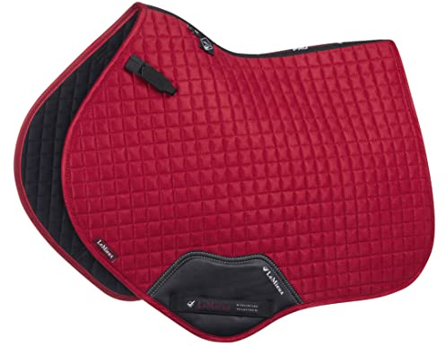 LeMieux Close Contact Suede Square Saddle Pad - Saddle Pads for Horses - Equestrian Riding Equipment and Accessories (Chili - Small/Medium)