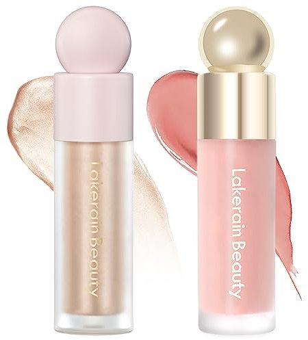 Erinde Soft Velvet Silk Texture Face Blush & Highlighter - Dewy Cream, Shimmer PVC Free, Buildable Blendable Cream Blush Highlighter 2 in 1