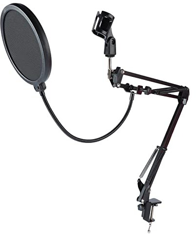 Wisecoco Support De Bras De Microphone, Microphone à Bras De Perche, Perche De Suspension Réglable, Ensemble De Support De Bras De Microphone à Ciseaux Rotatifs