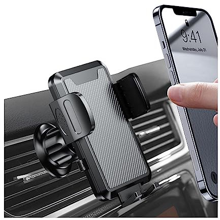 JNNJ Handyhalterung Auto, Verstellbarer 360 Grad Drehbar Einstellbare Ständer KFZ Handy Halterung, Universal Auto-Telefonhalterung Für Alle Mobiltelefone(Kohlefaser)