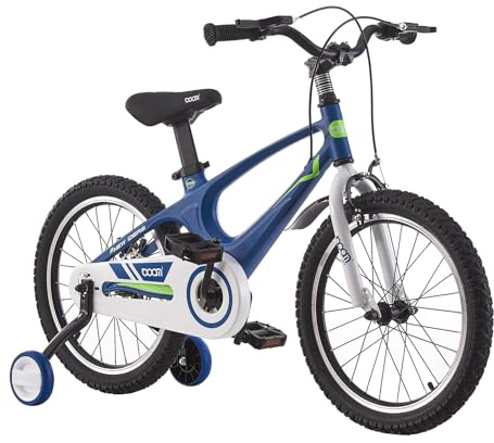 TRIOBLADE Kids Bike 14 16 18 Inch Blue & Pink Children Bicycle Gift for Boys Girls Ages 2-9 Years with Stabilizers and Double Brakes Freestyle Children Bike (Blue, 16)