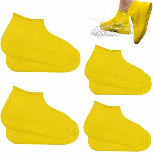Eowppue Schuhüberzieher Wasserdicht Überschuhe für Regen & Schnee – Langlebige Überzieher Schuhe aus Silikon, Geeignet für Fahrrad & Outdoor-Aktivitäten, Einfach zu Benutzende Schuhüberzieher