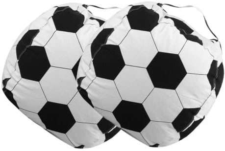 UKCOCO 2stücke Fußball-sitzsack-bezug Zur Aufbewahrung Von Plüschtieren Spielzeug-Aufbewahrungstasche Für Innenbereich Organizer Aus Weichem Plüschmaterial Großes Stauraumvolumen