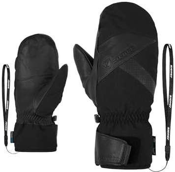Ziener Men's GETTERO-Z Ski Mittens/Winter Sports | Waterproof Wool Thermoshield Black 8.5