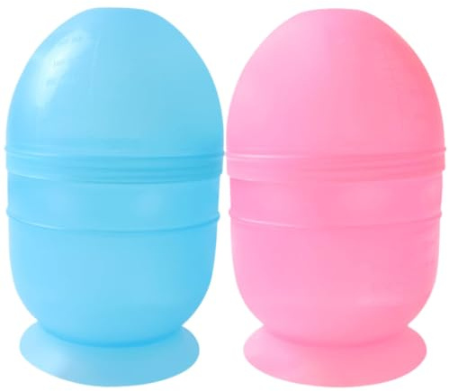 Uonlytech Lot de 2 Gobelets Mélangeurs pour Coloration Capillaire, Plastique Robuste, Gradués 12,5 X 7 Cm, Bleu et Rose, Outils Professionnels pour Salon et Usage Maison, Tasse de Teinture