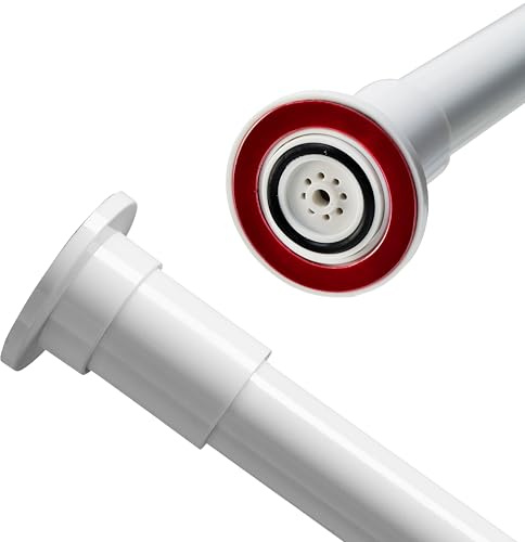 Croydex White Stick 'N' Lock Plus Adhesive or Screw Fix 110 to 260 cm Telescopic Rod